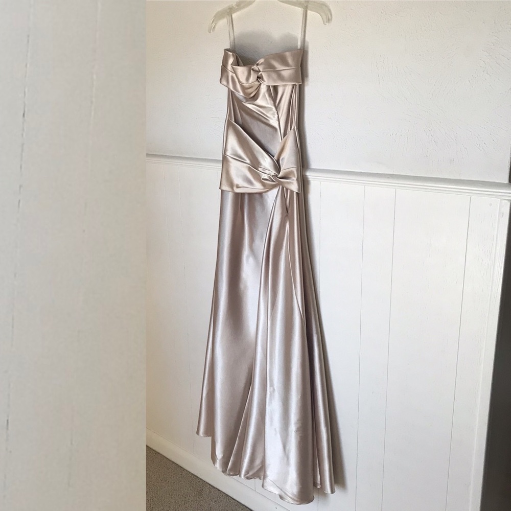 Gold Jessica McClintock formal dress